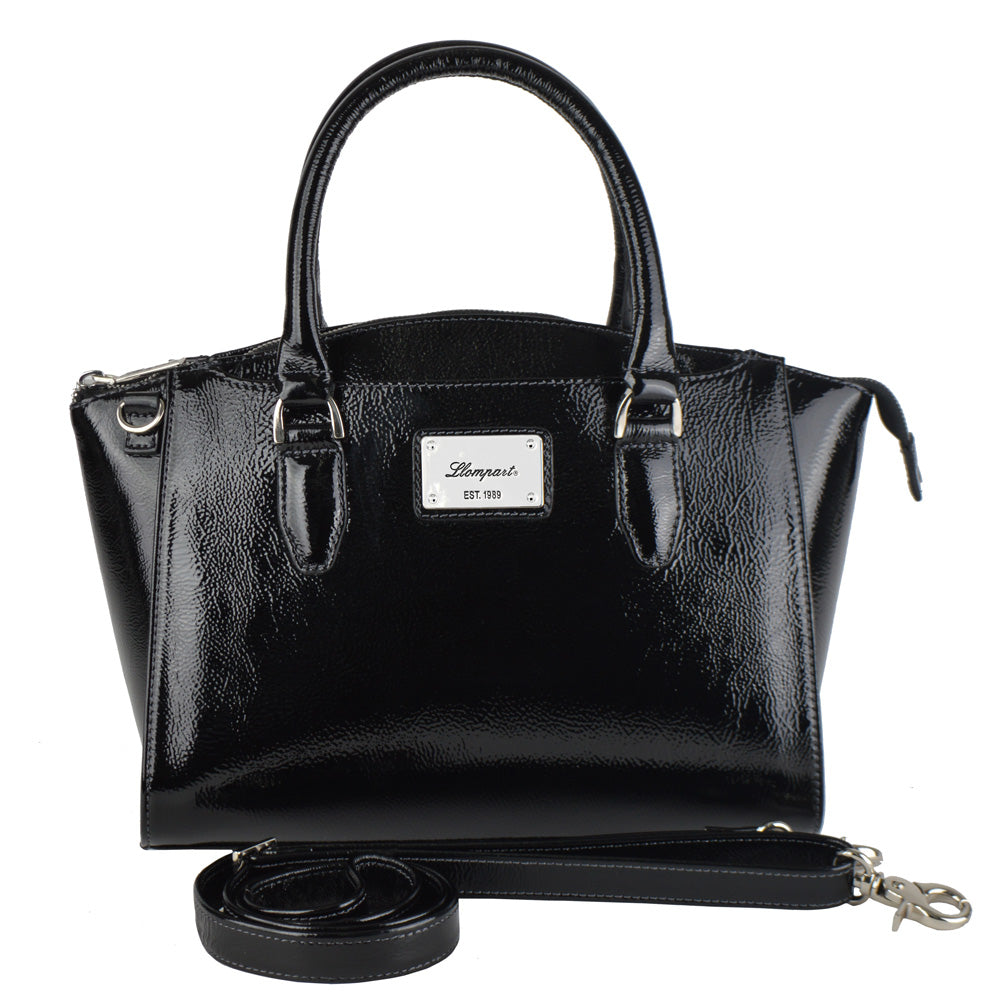 Bolso satchel negro sale