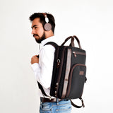 Backpack para Negocios con Detalles en Piel Ll-2089