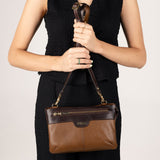 Bolsa crossbody de piel para dama Ll-3249