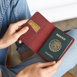 Porta pasaporte de Piel Minimalista  Ll-2227
