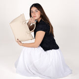 Bolsa Tote de Piel con Asas de Nudo Ll-3279