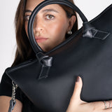 Bolsa Tote de Piel con Asas de Nudo Ll-3279