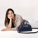 Bolsa Bowling de Piel con Asas de Nudo Ll-3280