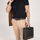 Maletín Ejecutivo Caballero con Detalles en Piel Ll-638