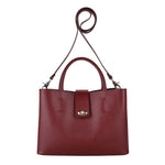 Bolsa Tote Mediana Modelo Ll-3206 Color Rojo Quemado