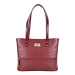 Tote de Piel Modelo Ll-3244 Color Rojo Quemado